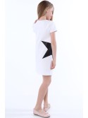 Dress with a star, white NDZ8245 - Online store - Boutique